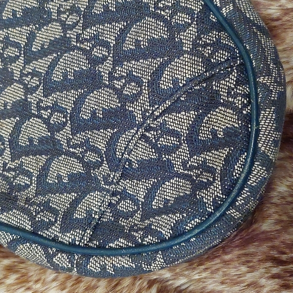 CHRISTIAN DIOR DIORISSIMO Vintage Mini Saddle Bag Navy Logo COA included! - Picture 2 of 12